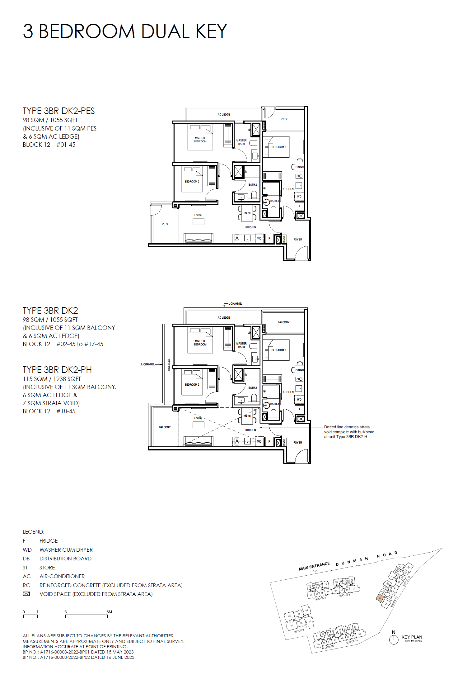 3BR DK2 floor plan